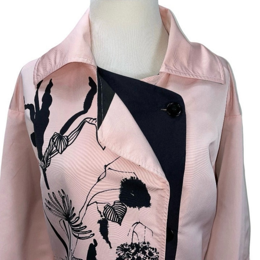 Missoni Silky Long Jacket Lightweight Coat It42 Blazer Floral Long Trench Duster View 5